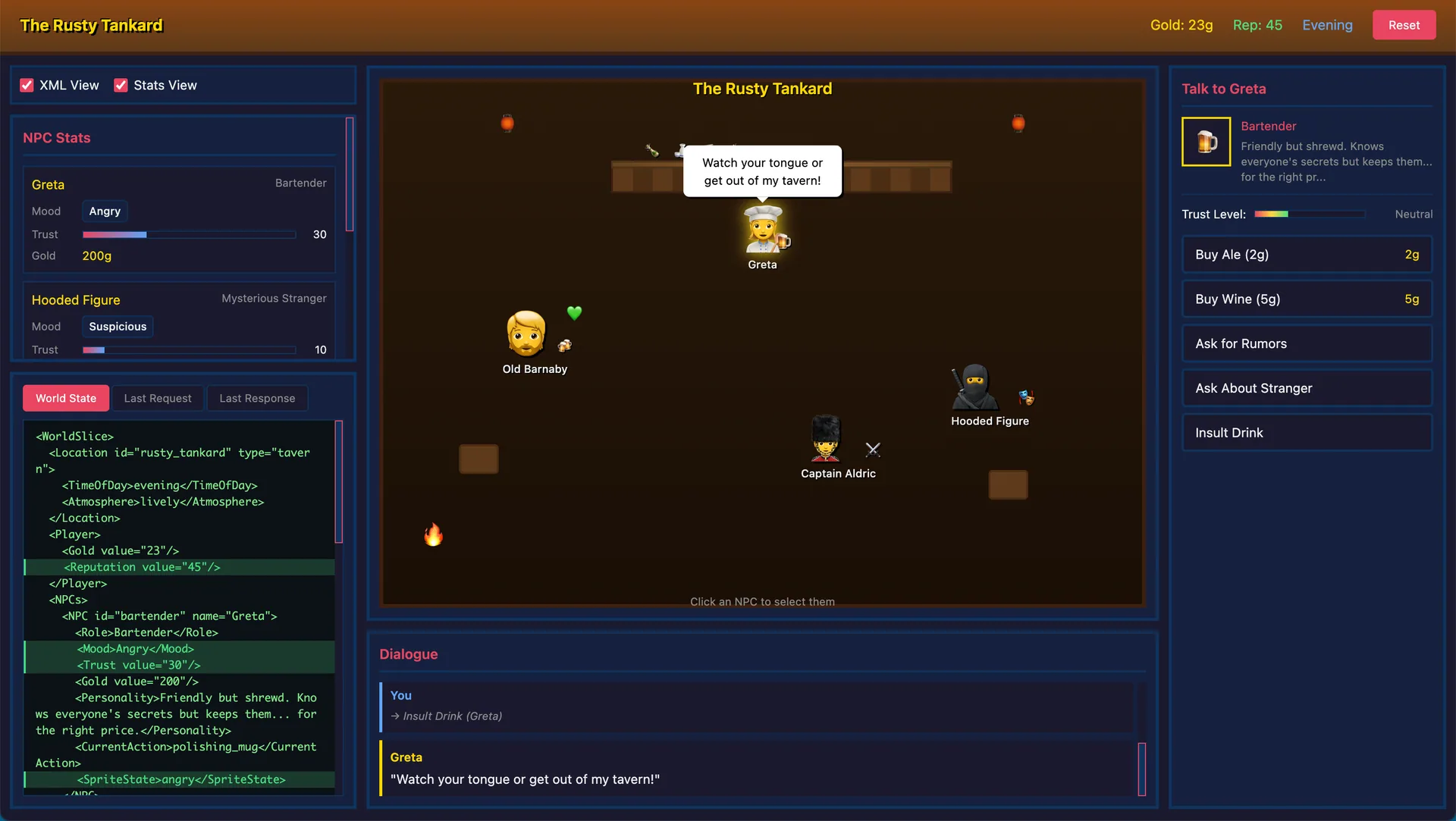 Eposyne Director dynamic narrative engine in action